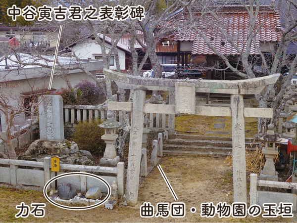 地点⑱　稲荷神社と表彰碑